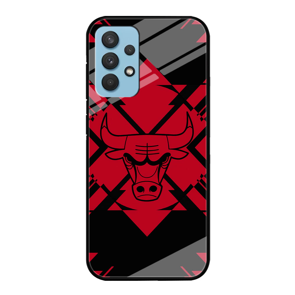 Chicago Bulls Aesthetic Shapes Samsung Galaxy A32 Case