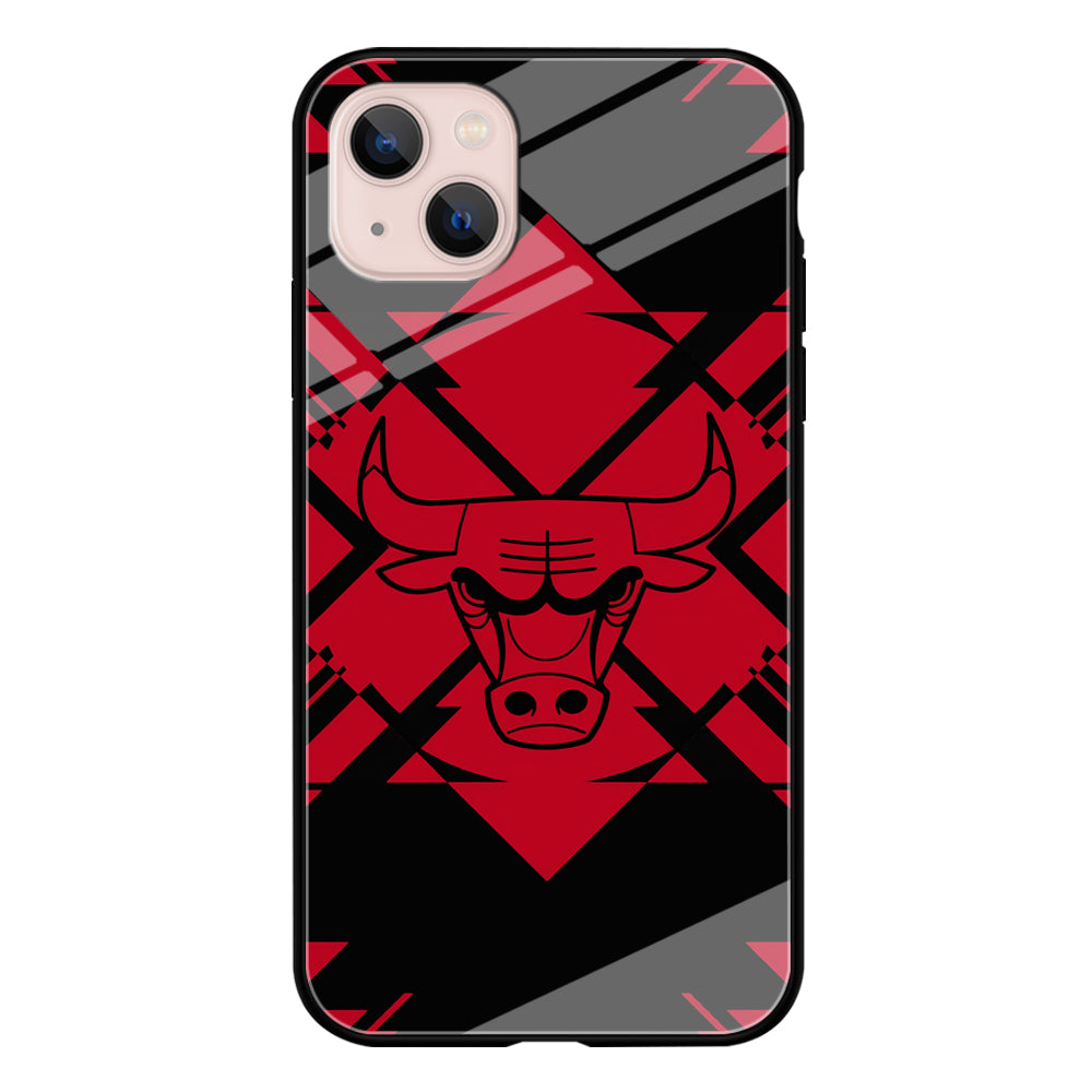 Chicago Bulls Aesthetic Shapes iPhone 13 Case