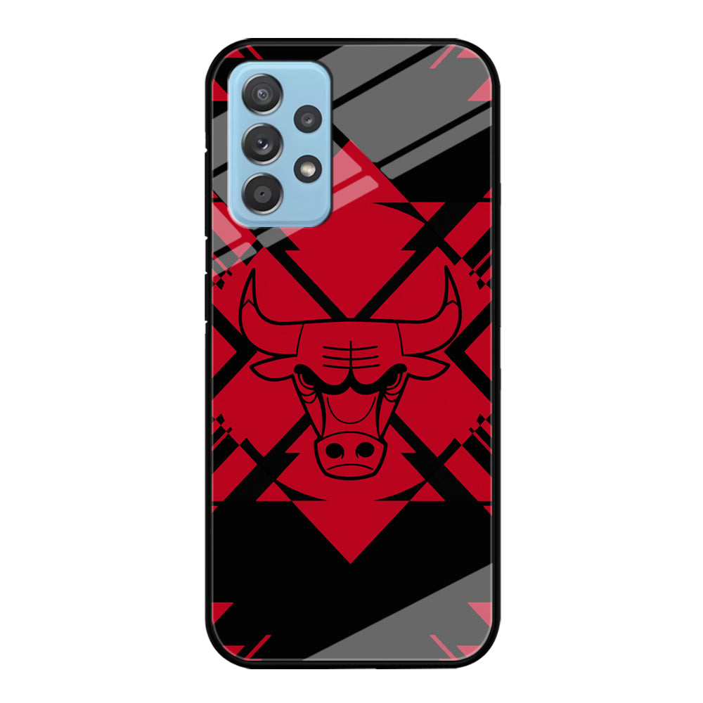 Chicago Bulls Aesthetic Shapes Samsung Galaxy A72 Case