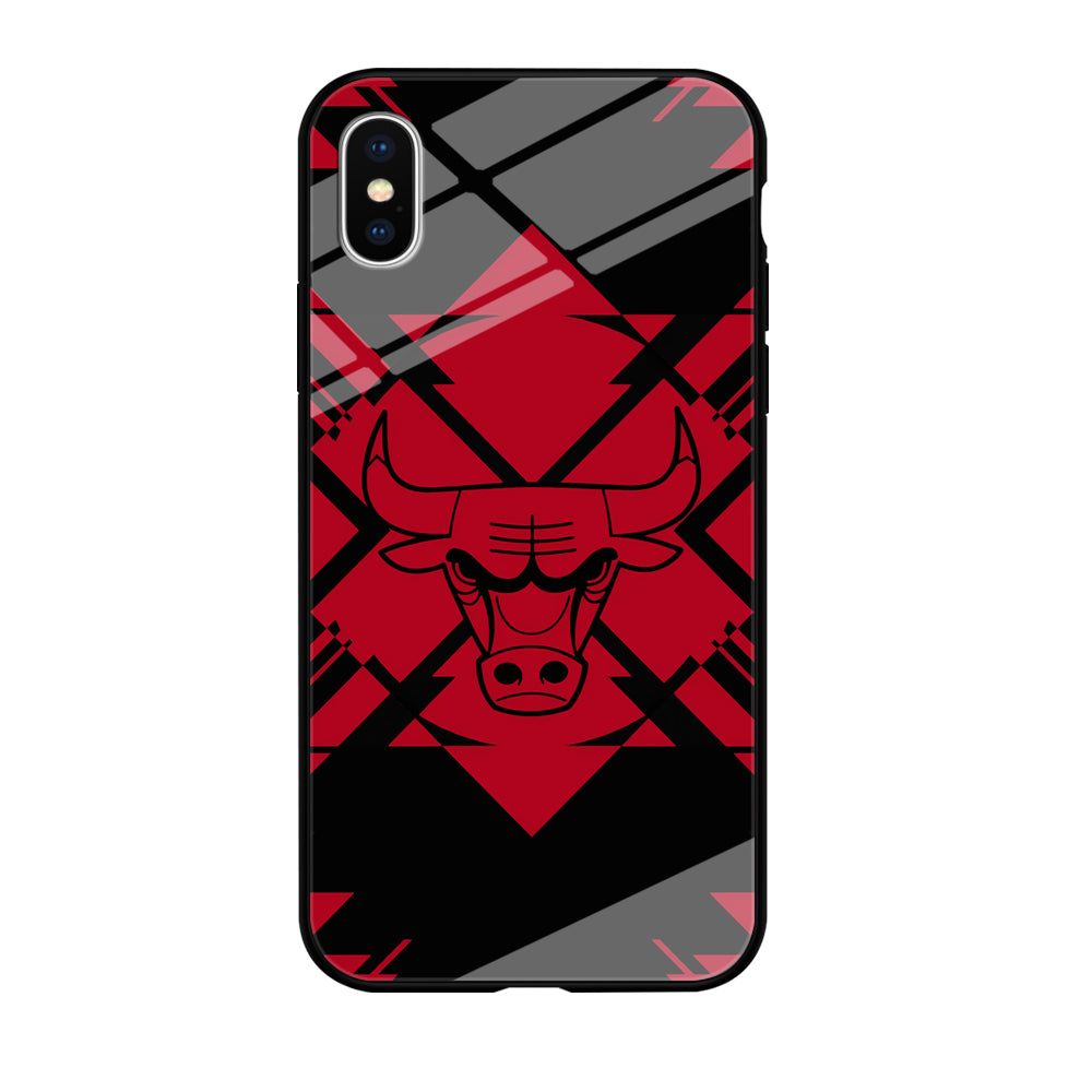 Chicago Bulls Aesthetic Shapes iPhone XS Case
