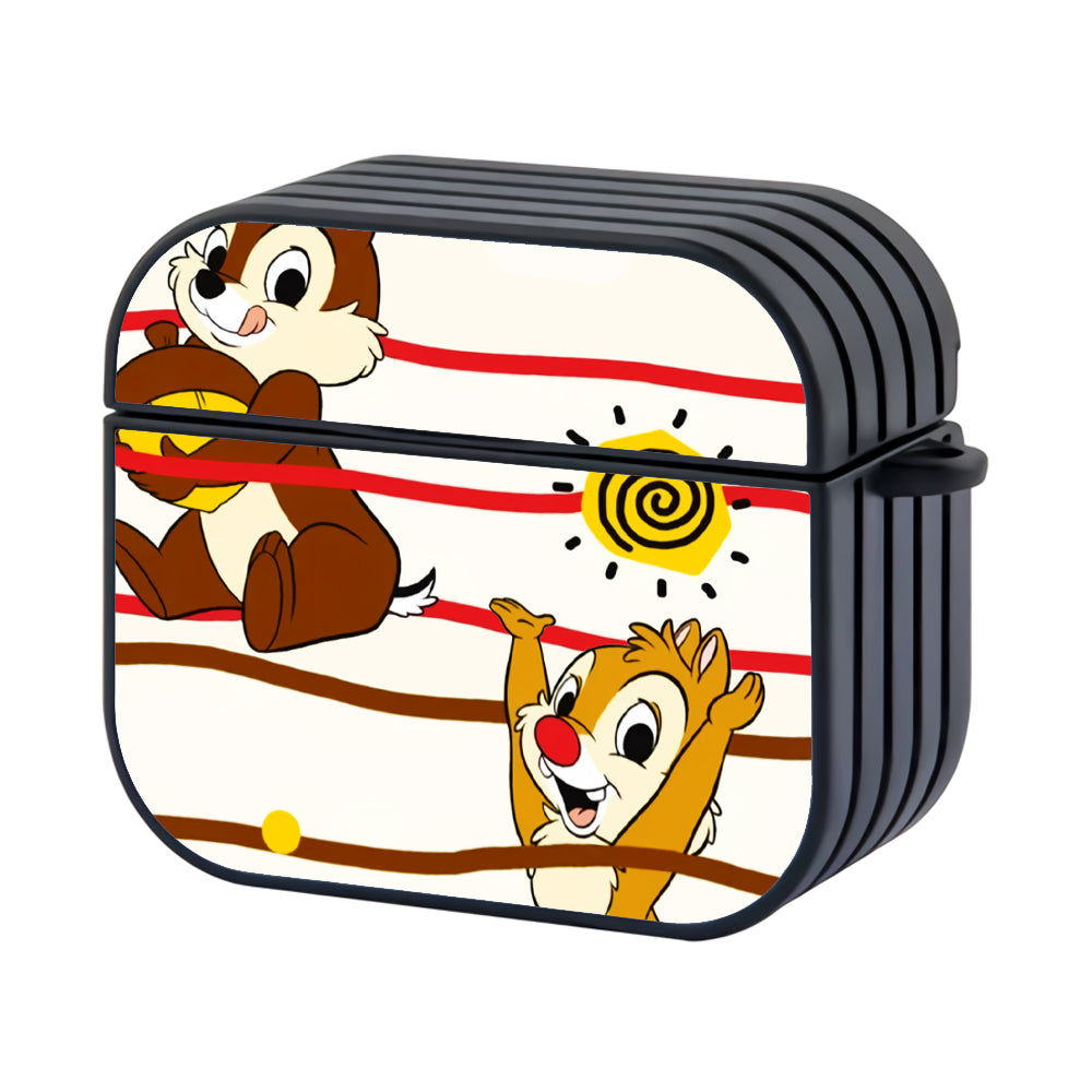 Chip And Dale In Summer Hard Plastic Case Cover For Apple Airpods 4 - Ezzystore