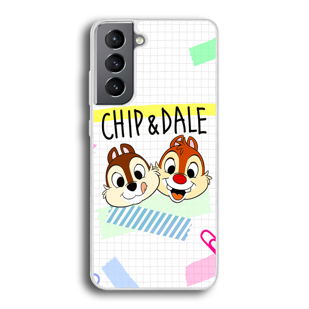 Chip And Dale Paper Clip Aesthetic Samsung Galaxy S21 Case