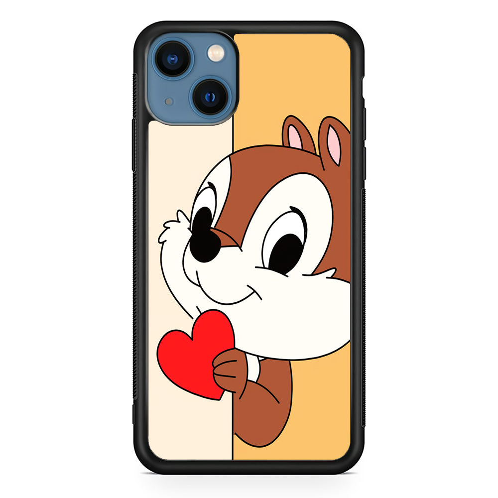 Chip Character Give Love Chip And Dale iPhone 15 Plus Case