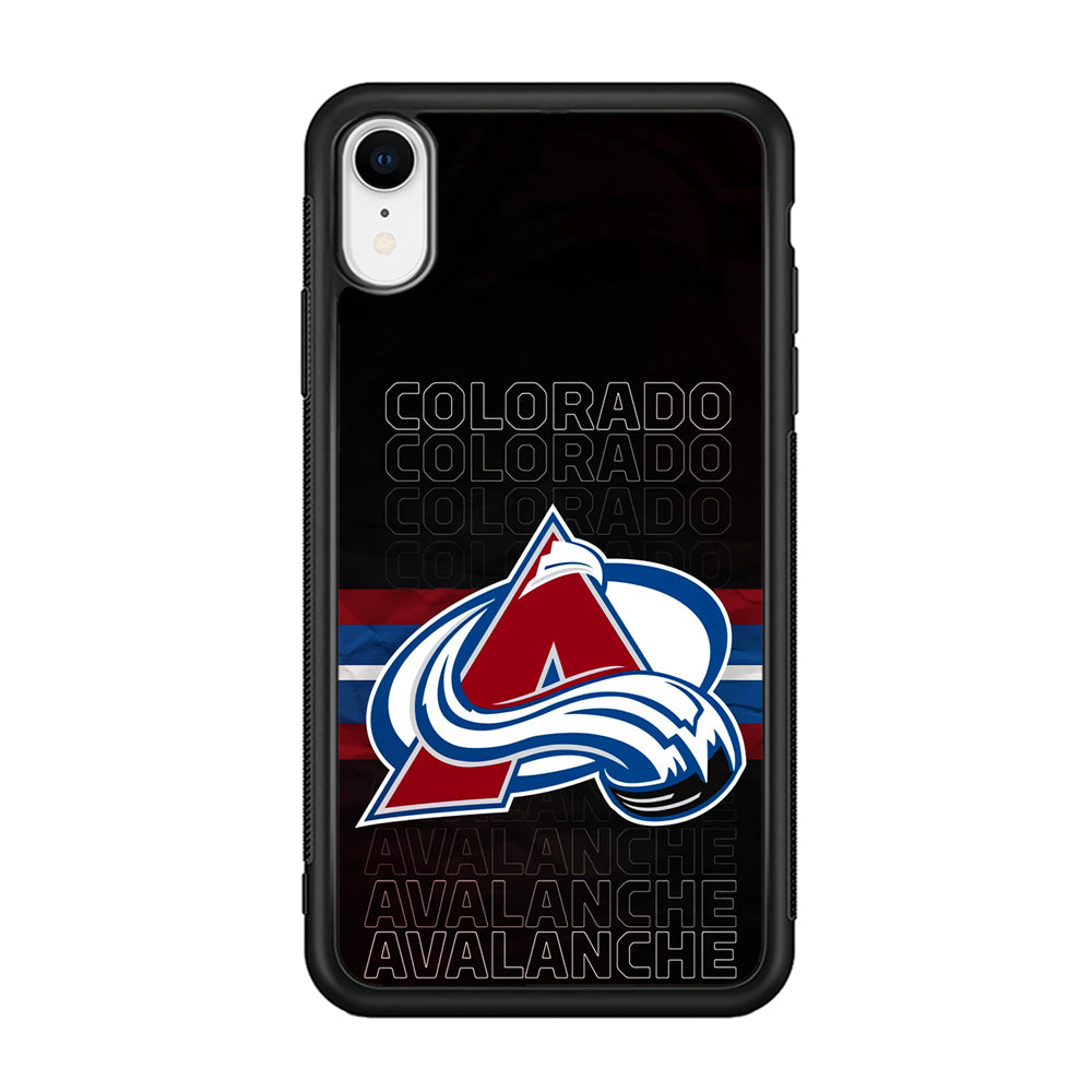 Colorado Avalanche Word Of Team iPhone XR Case