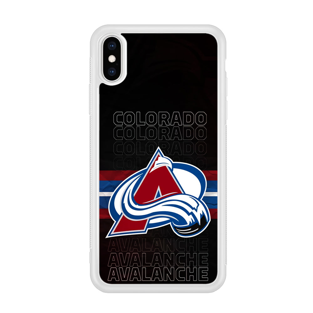 Colorado Avalanche Word Of Team iPhone XS Case