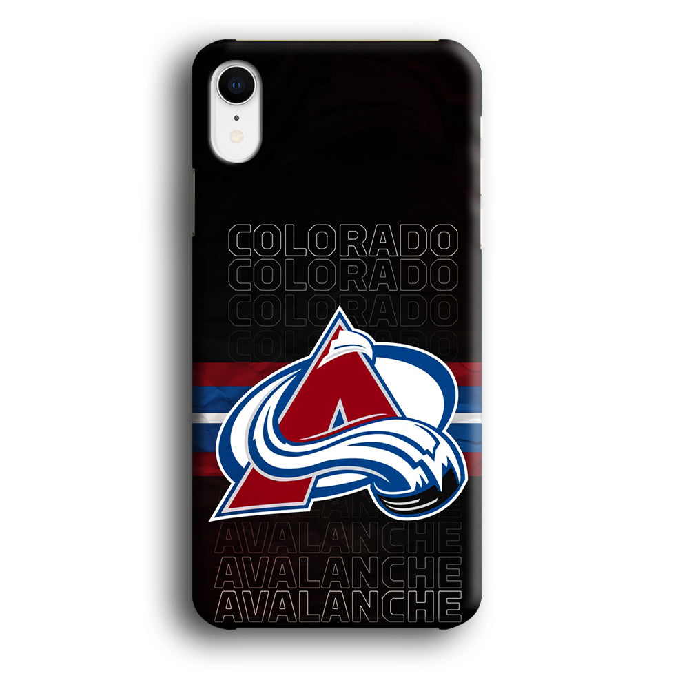 Colorado Avalanche Word Of Team iPhone XR Case