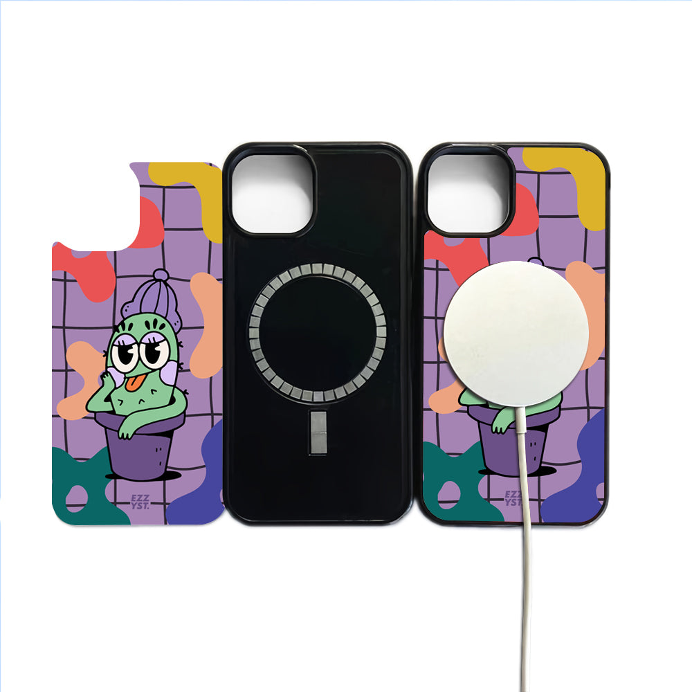 Cute Desert Plants Stylish Cactus in a Pot Magsafe iPhone Case