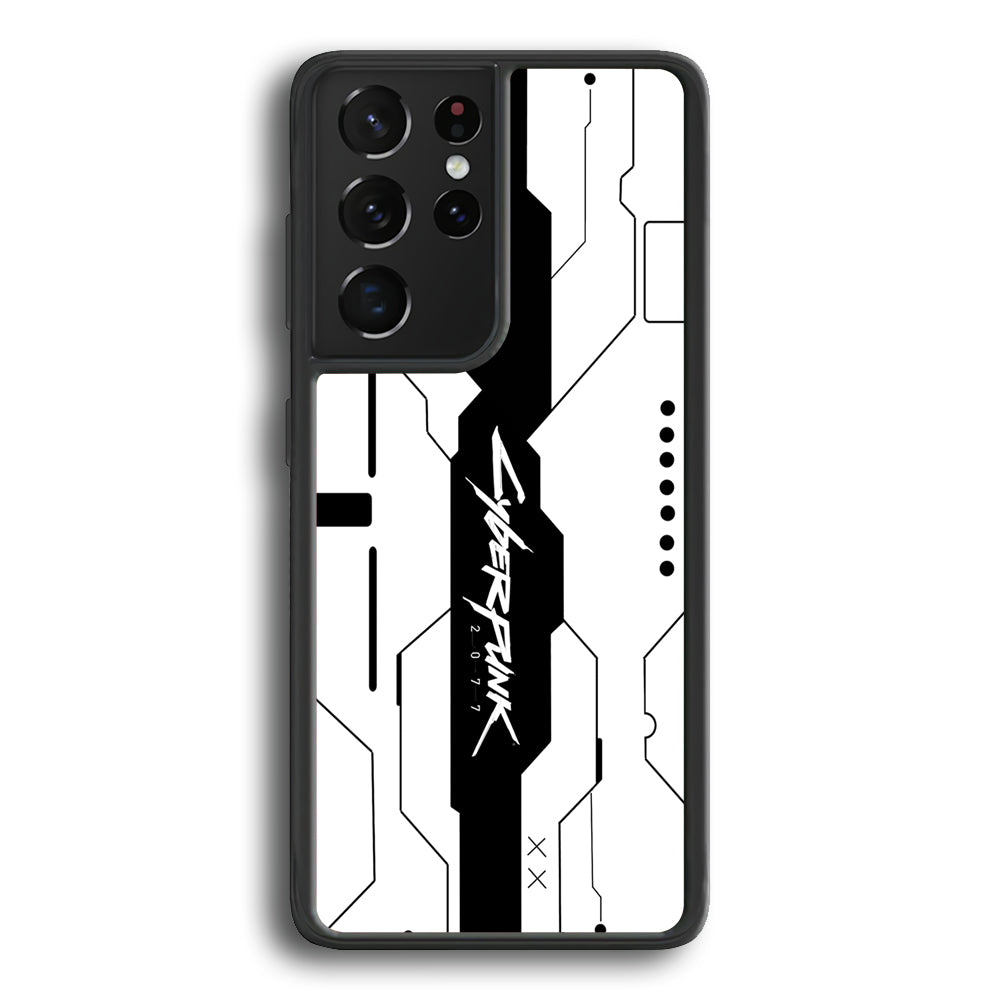 Cyberpunk White Pattern Samsung Galaxy S24 Ultra Case - Ezzystore