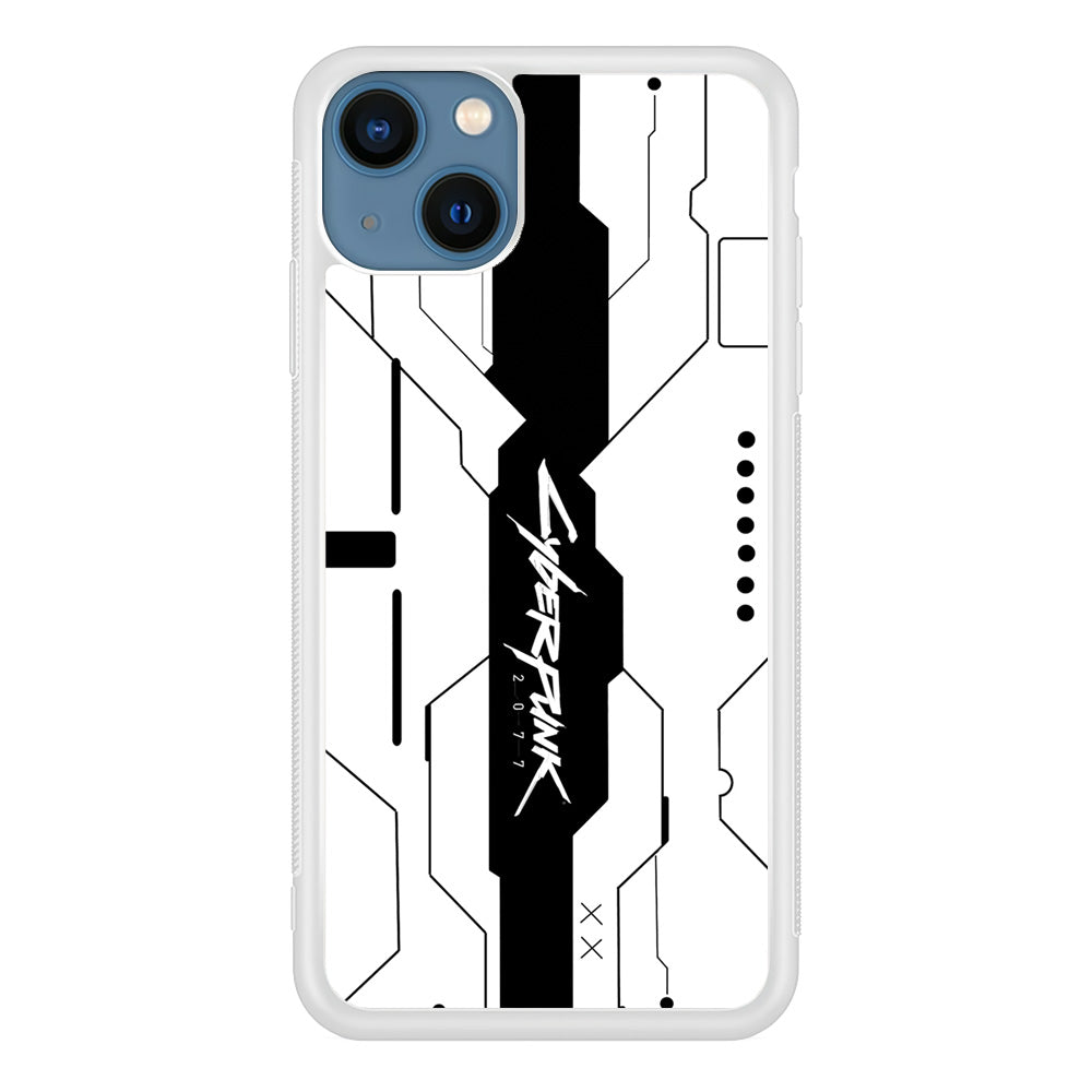 Cyberpunk White Pattern iPhone 15 Plus Case