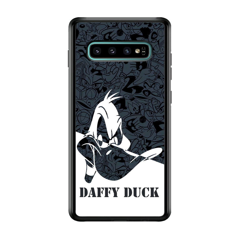 Daffy Duck Silhouette Of Pattern Samsung Galaxy S10 Plus Case
