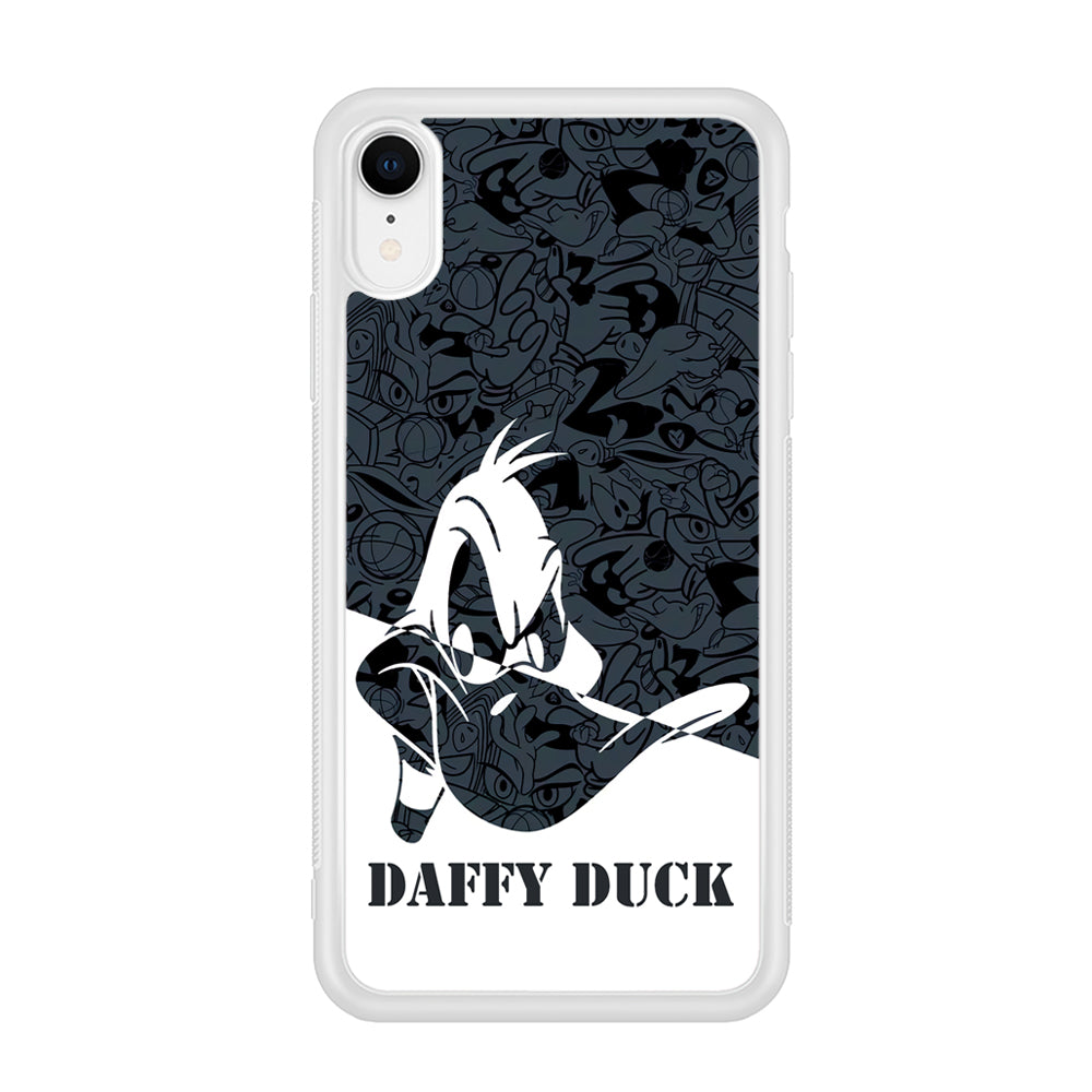 Daffy Duck Silhouette Of Pattern iPhone XR Case