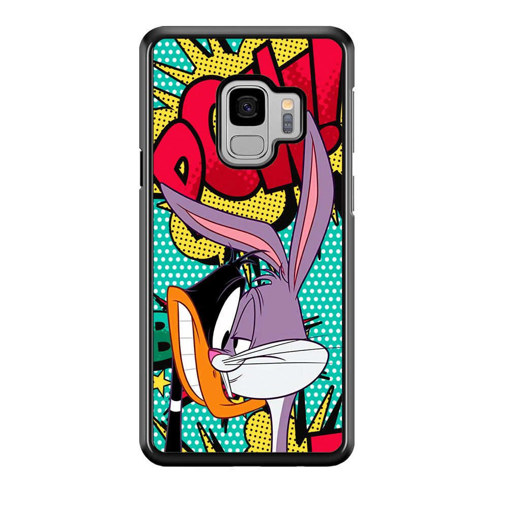 Daffy Duck Versus Bugs Bunny Battle Samsung Galaxy S9 Case