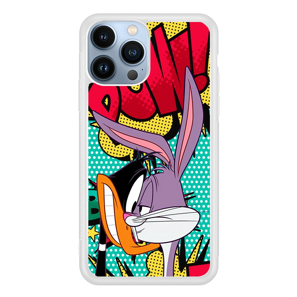 Daffy Duck Versus Bugs Bunny Battle iPhone 13 Pro Case