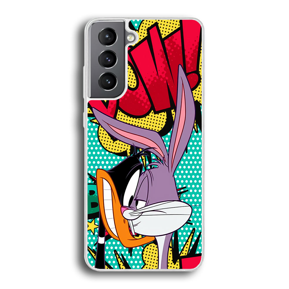Daffy Duck Versus Bugs Bunny Battle Samsung Galaxy S21 Case