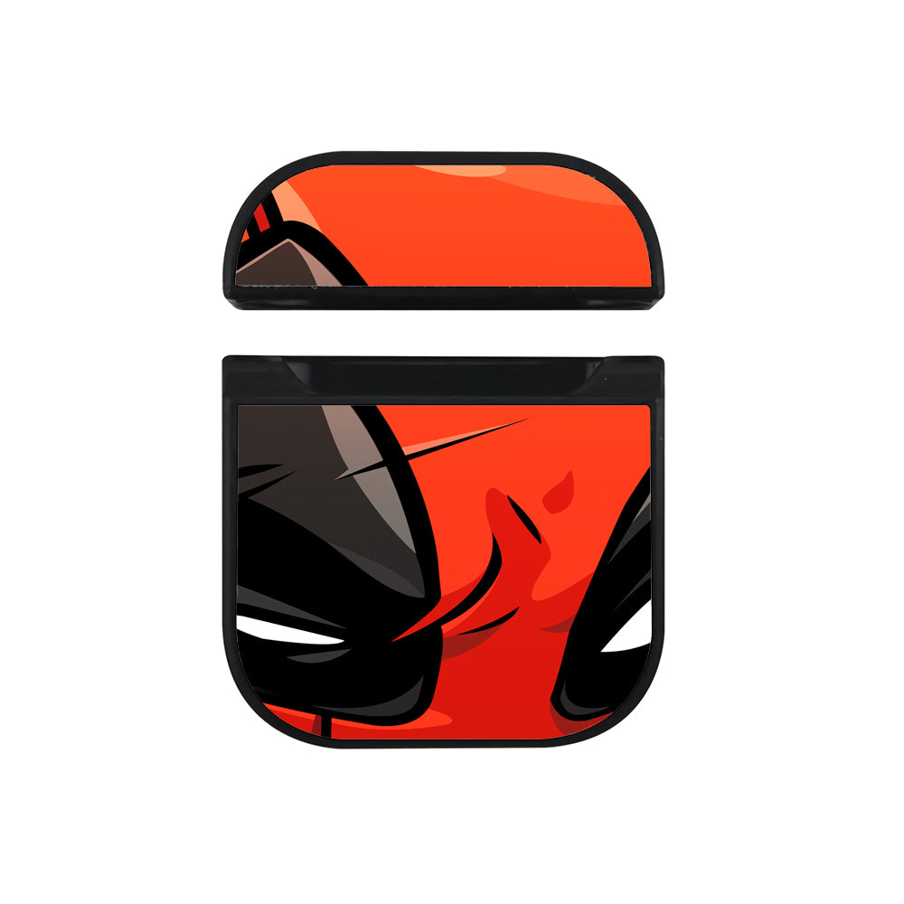 Deadpool Angry Expression Hard Plastic Case Cover For Apple Airpods