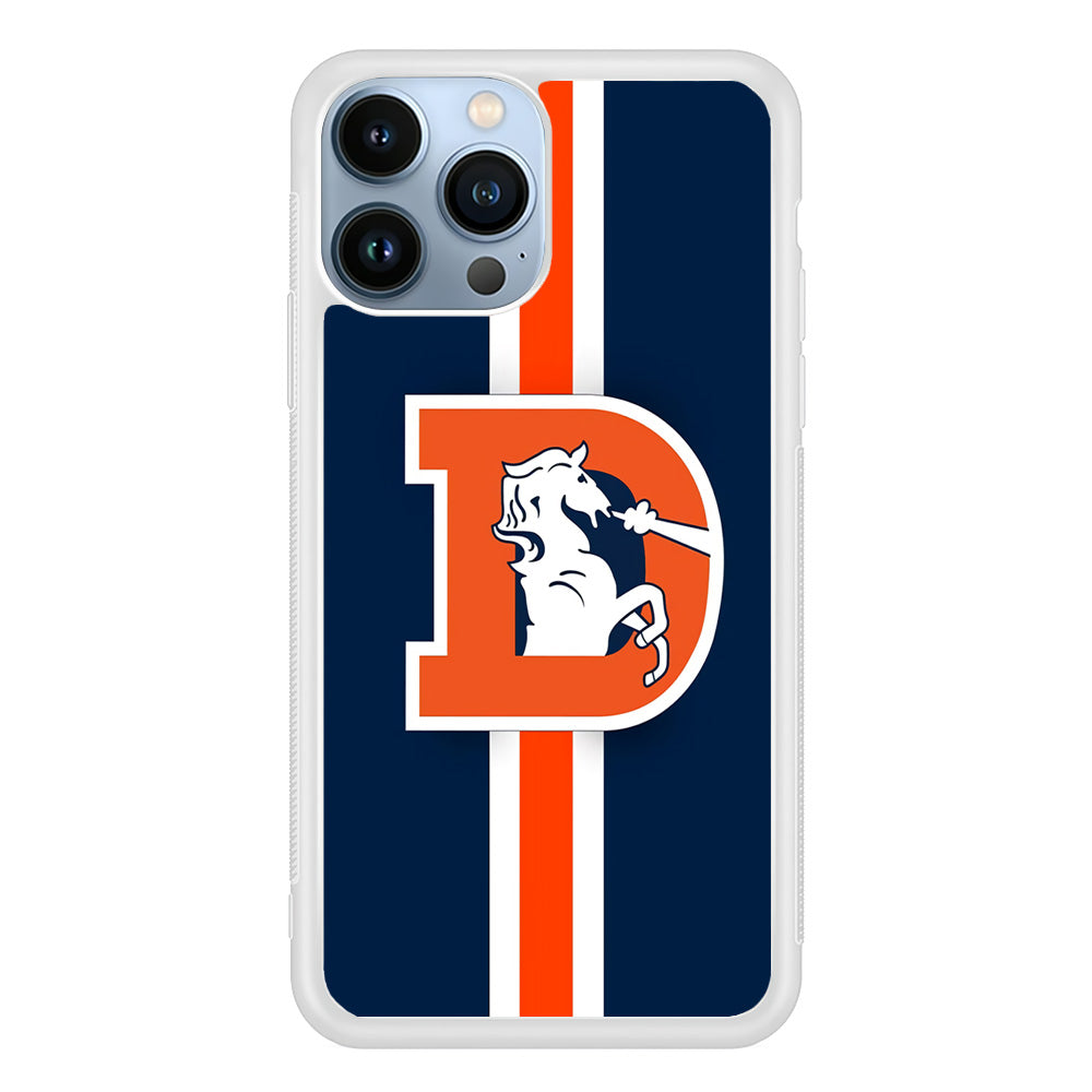 Denver Broncos Stripe iPhone 15 Pro Max Case