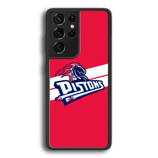 Detroit Pistons White Stripe Samsung Galaxy S21 Ultra Case - Ezzystore