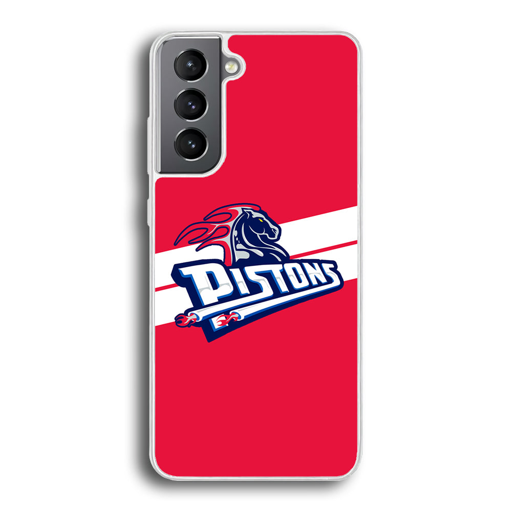 Detroit Pistons White Stripe Samsung Galaxy S21 Case