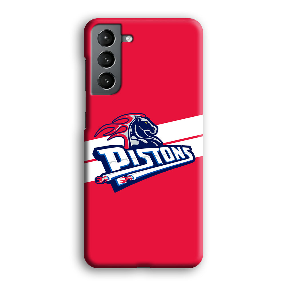 Detroit Pistons White Stripe Samsung Galaxy S21 Case