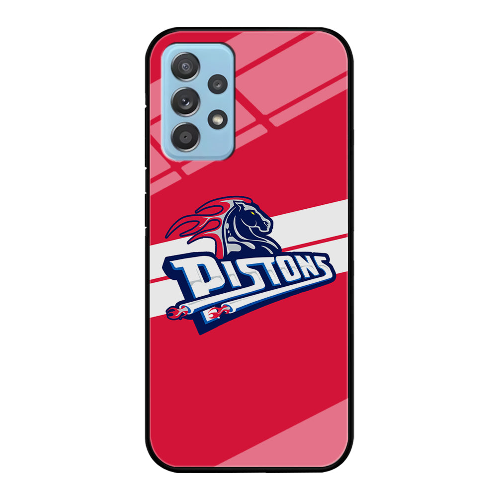 Detroit Pistons White Stripe Samsung Galaxy A72 Case