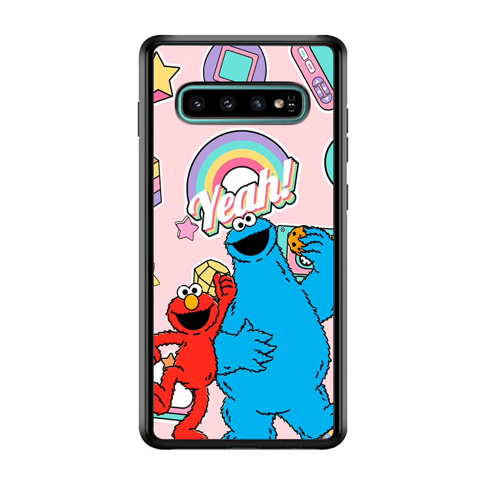 Elmo And Cookie Vintage Style Samsung Galaxy S10 Plus Case