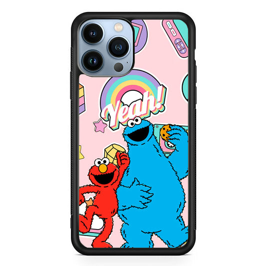 Elmo And Cookie Vintage Style iPhone 15 Pro Max Case