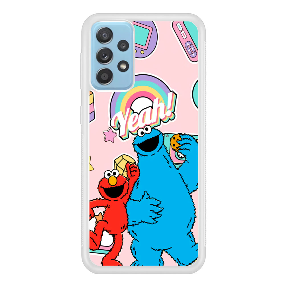 Elmo And Cookie Vintage Style Samsung Galaxy A52 Case