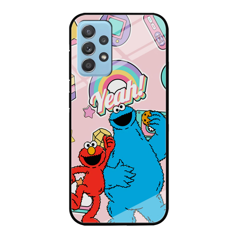 Elmo And Cookie Vintage Style Samsung Galaxy A72 Case