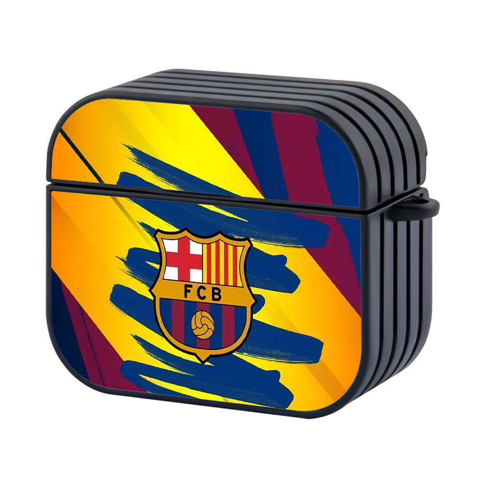 FC Barcelona Logo Hard Plastic Case Cover For Apple Airpods 3