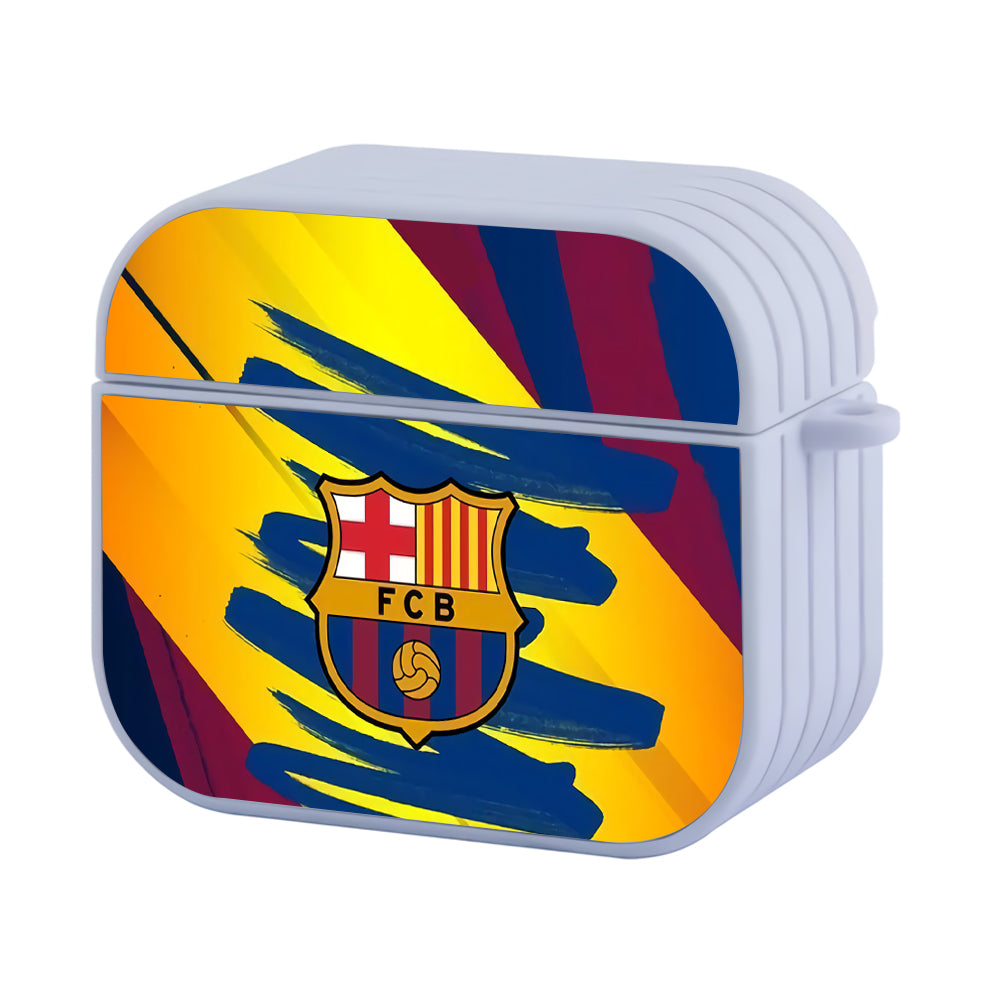 FC Barcelona Logo Hard Plastic Case Cover For Apple Airpods 3
