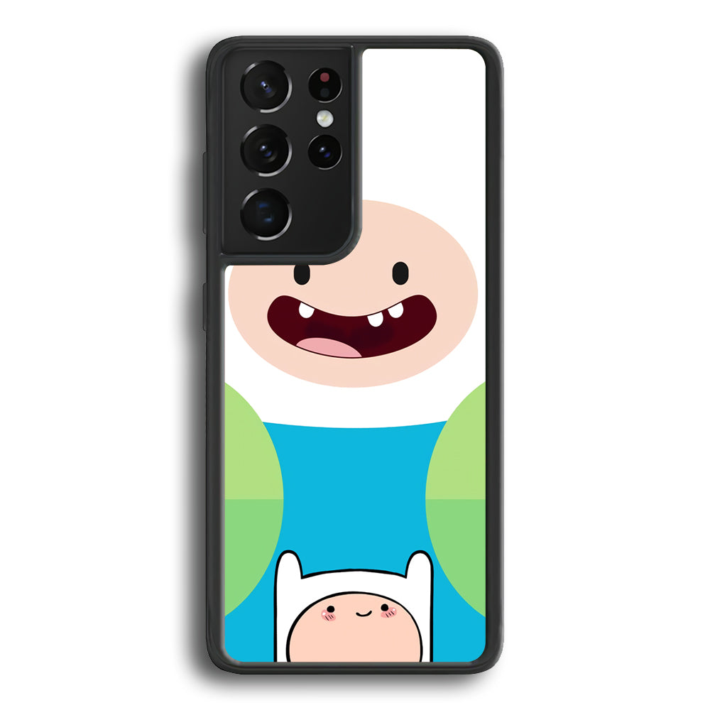 Fin Adventure Time Smiling Face Samsung Galaxy S21 Ultra Case - Ezzystore