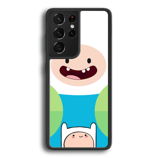 Fin Adventure Time Smiling Face Samsung Galaxy S21 Ultra Case - Ezzystore