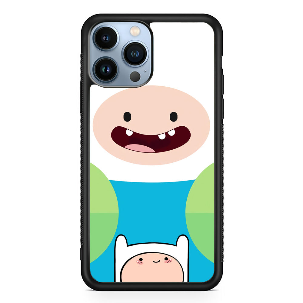 Fin Adventure Time Smiling Face iPhone 14 Pro Case