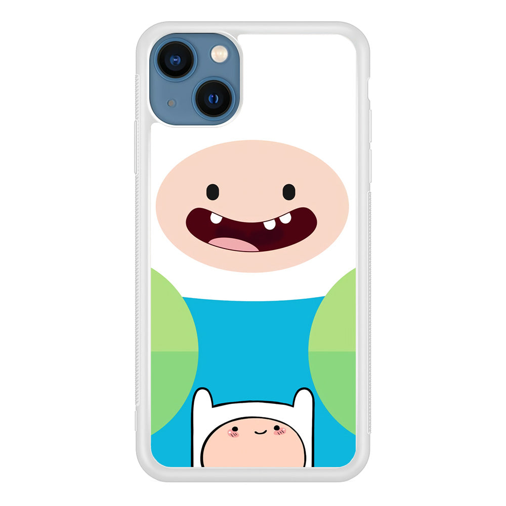 Fin Adventure Time Smiling Face iPhone 15 Case