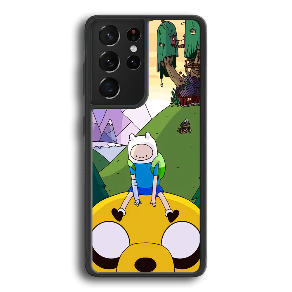 Fin And Jake Adventure Time Sad Moment Samsung Galaxy S22 Ultra Case - Ezzystore