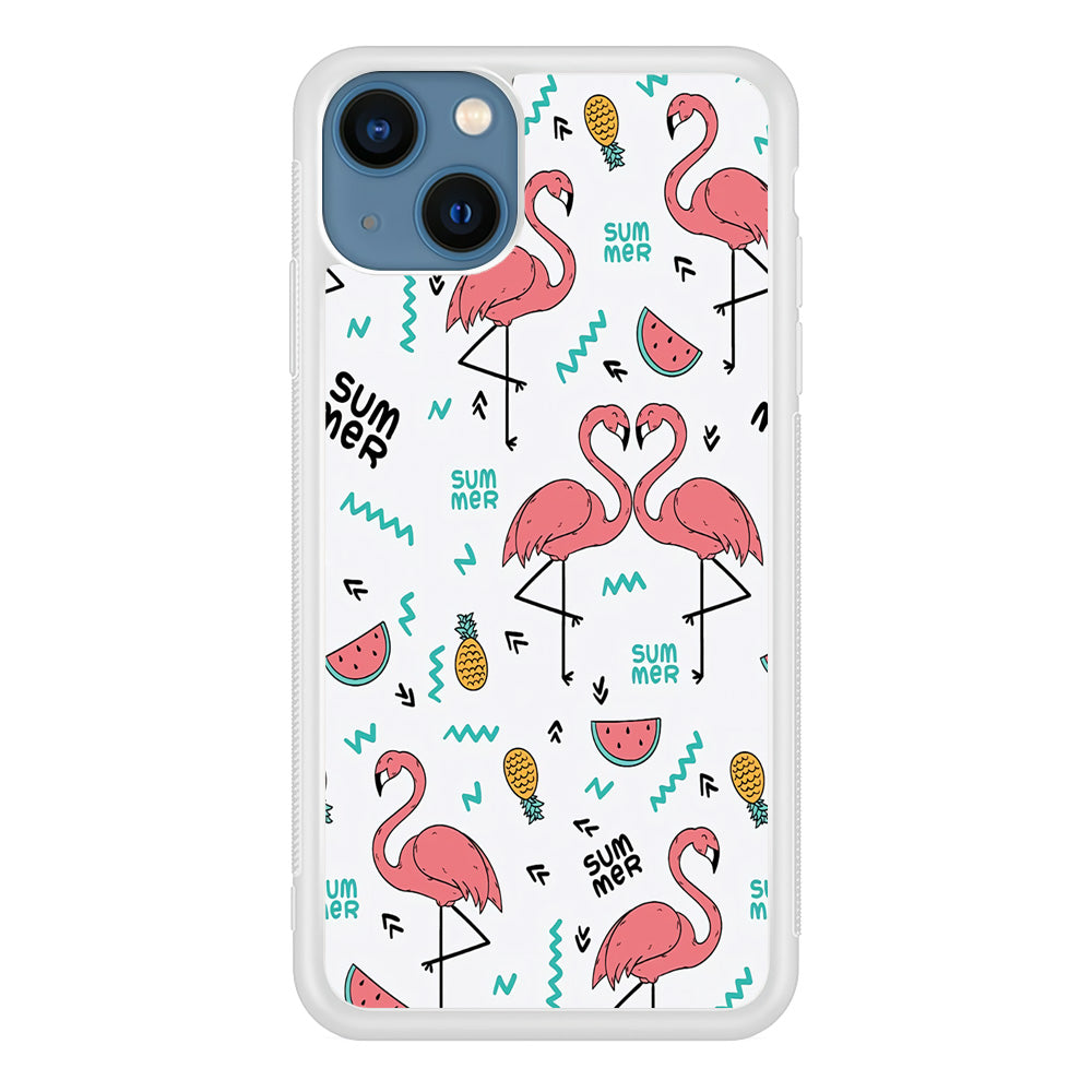 Flamingo Summer iPhone 14 Plus Case