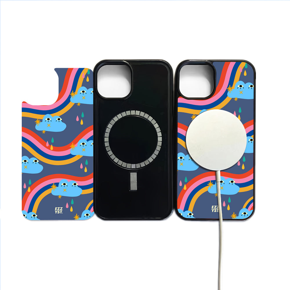 Flowing Rainbow Clouds that Bring Rain Magsafe iPhone Case