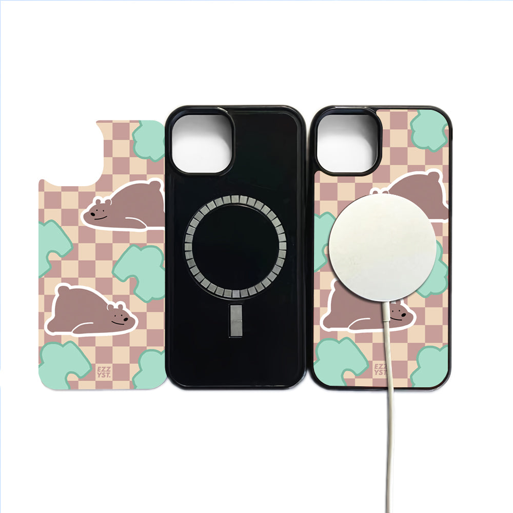 Friendly Bears Lazing on the floor Magsafe iPhone Case