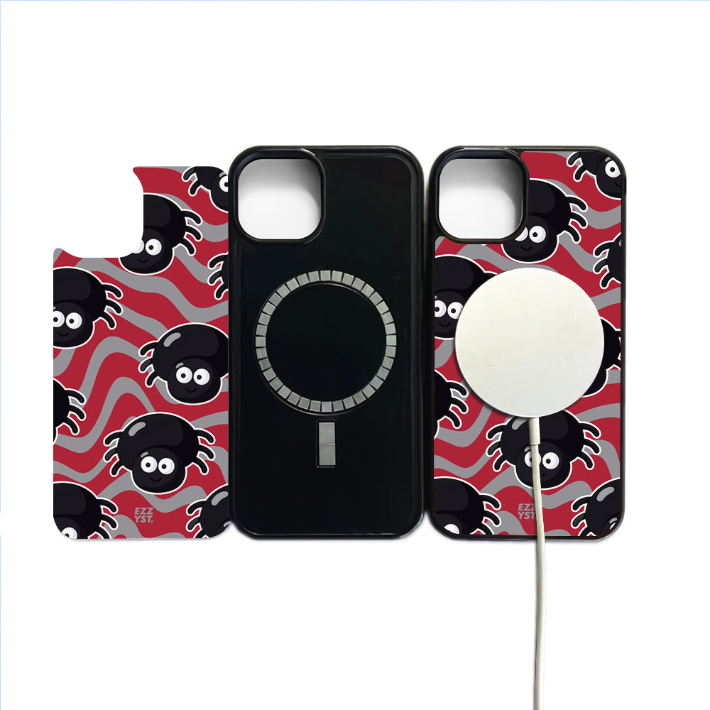 Funny Bugs Adorable Black Spider Magsafe iPhone Case