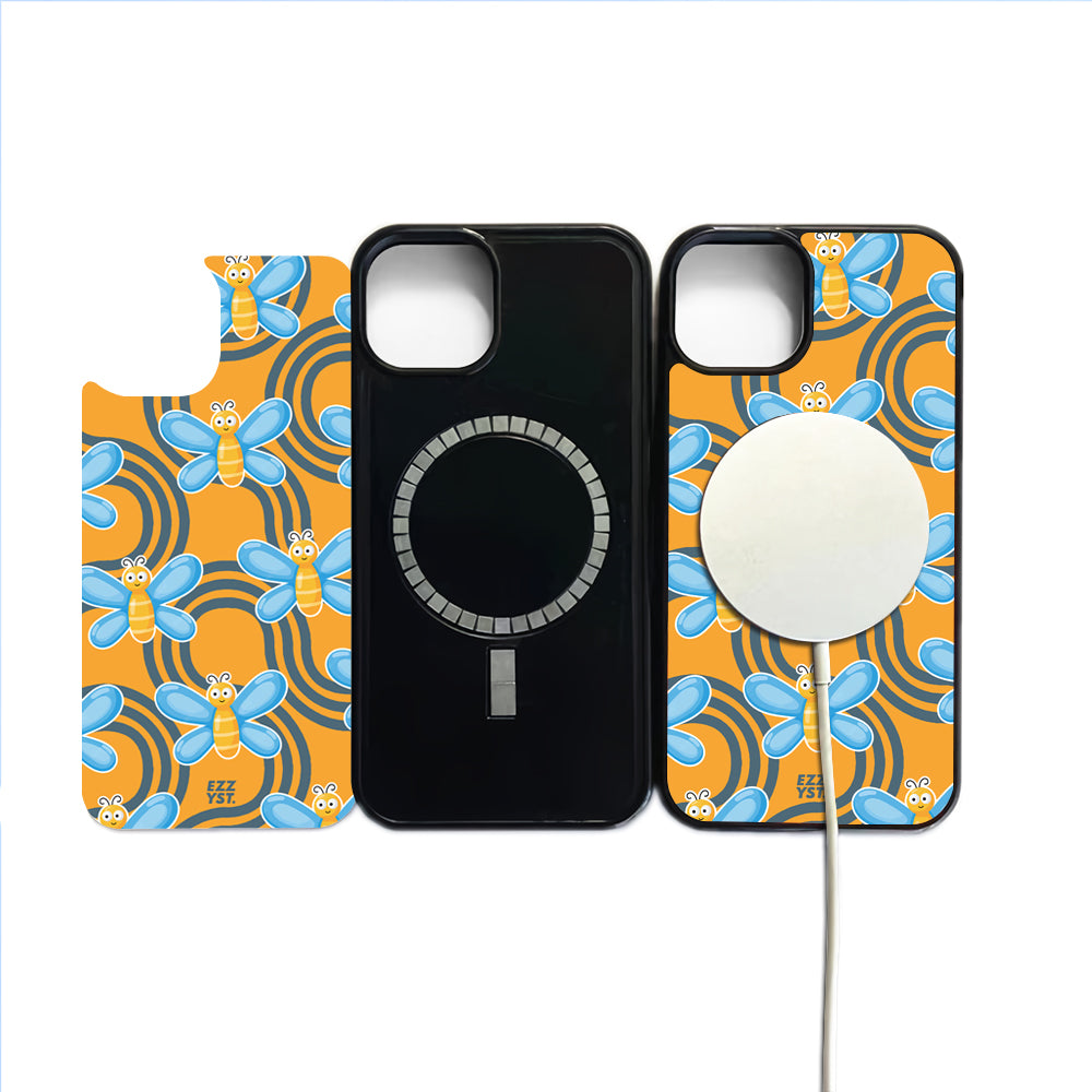 Funny Bugs Little Yellow Dragonfly Magsafe iPhone Case