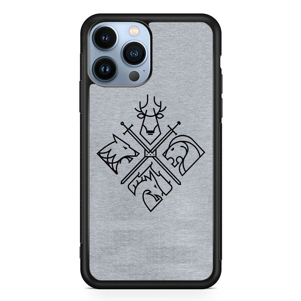 Game Of Thrones Valar Morghulis Grey Jeans Emblem iPhone 14 Pro Max Case