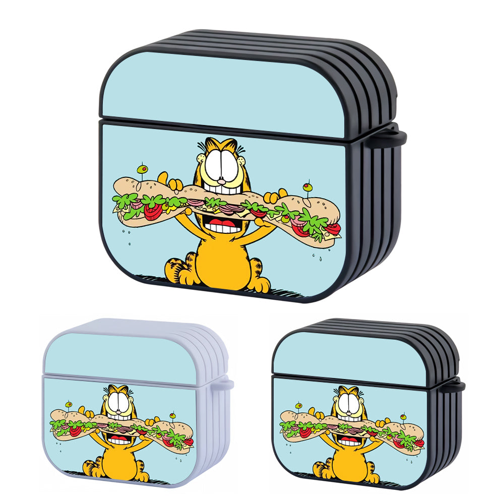 Garfield Lunch Sandwich Hard Plastic Case Cover For Apple Airpods 3