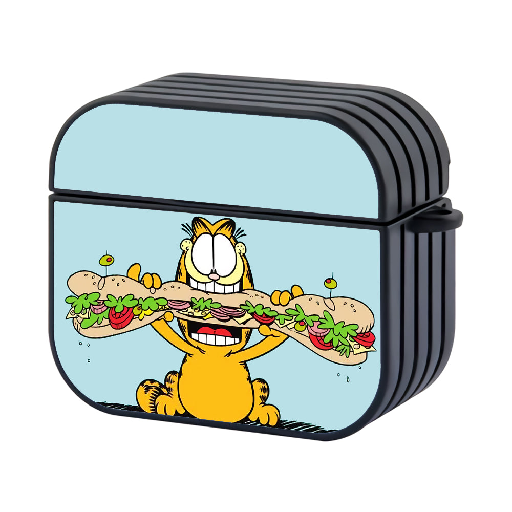Garfield Lunch Sandwich Hard Plastic Case Cover For Apple Airpods 3