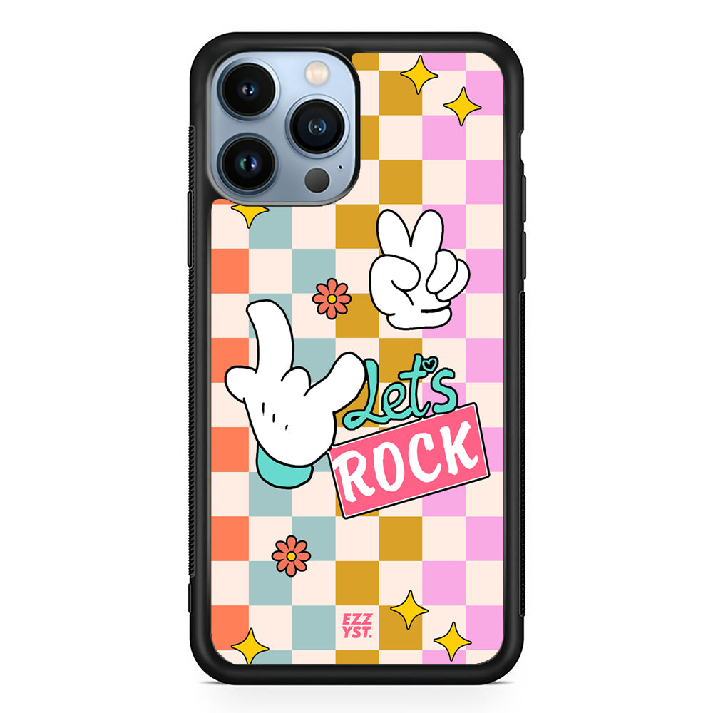Genre of Rock Sticker Hands on and Lets Rock Magsafe iPhone Case