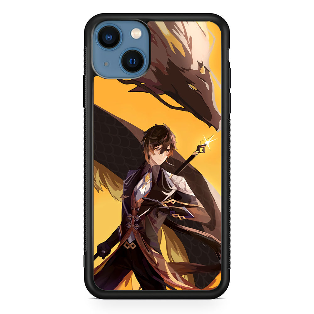 Genshin Impact Zhongli Geo Element iPhone 15 Plus Case