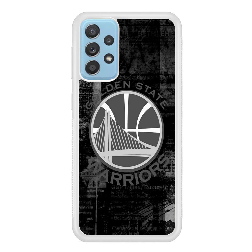 Golden State Warriors Grey Word Abstract Samsung Galaxy A52 Case
