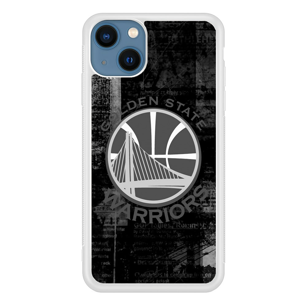 Golden State Warriors Grey Word Abstract iPhone 15 Case