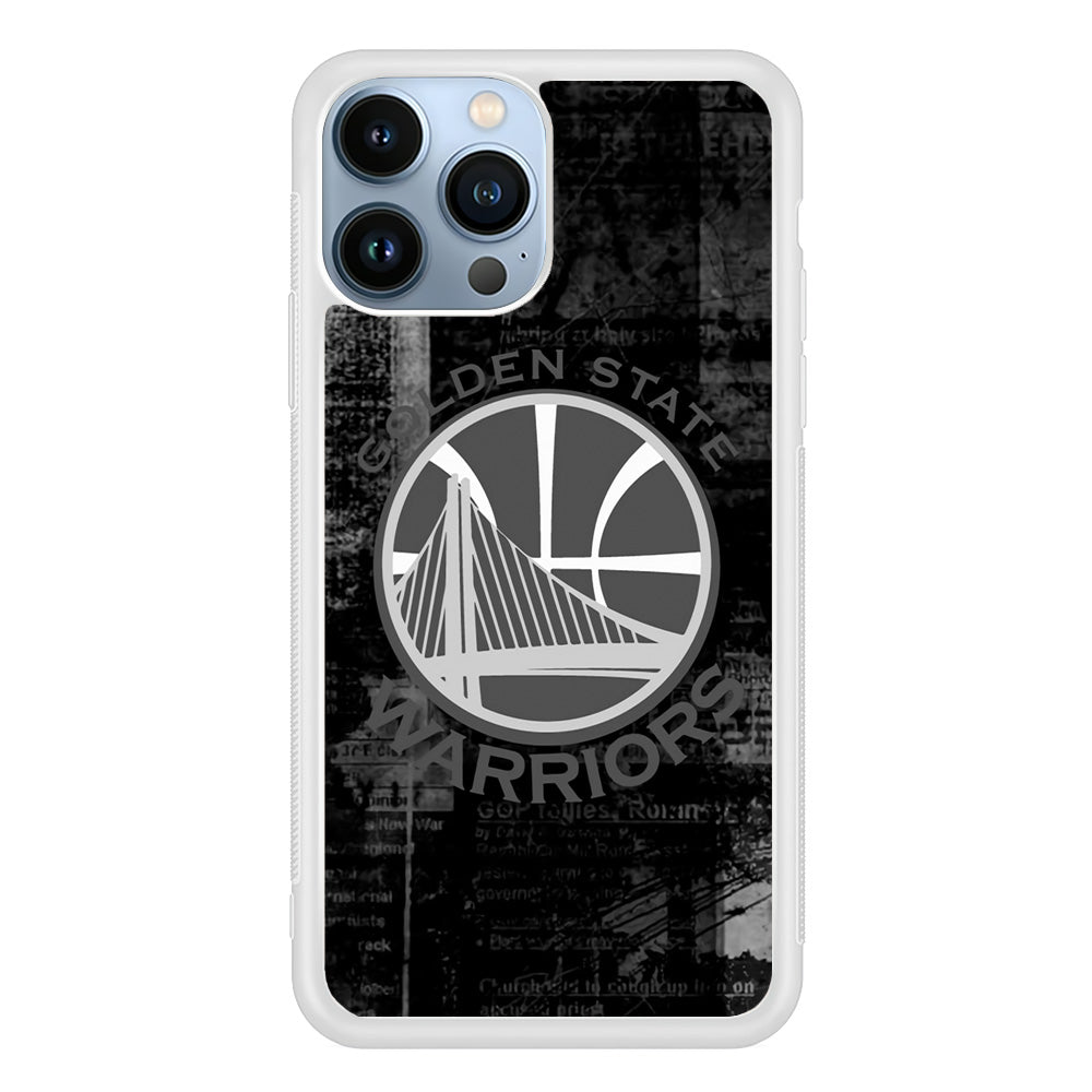 Golden State Warriors Grey Word Abstract iPhone 14 Pro Case