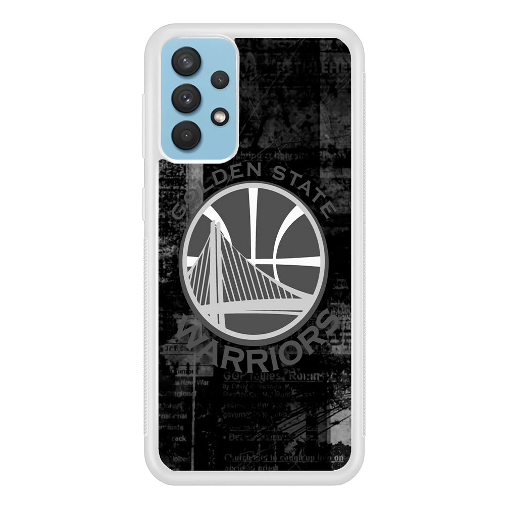 Golden State Warriors Grey Word Abstract Samsung Galaxy A32 Case