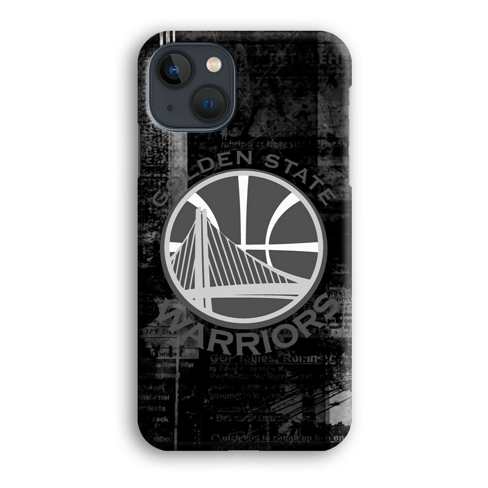 Golden State Warriors Grey Word Abstract iPhone 15 Plus Case